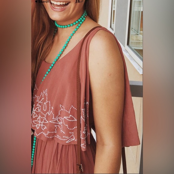 Free People Sylvia Beaded Wrap Dress Size Small - Picture 2 of 6